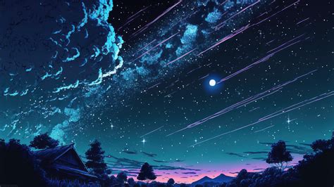 4k wallpaper night sky|anime night sky 4k wallpaper.